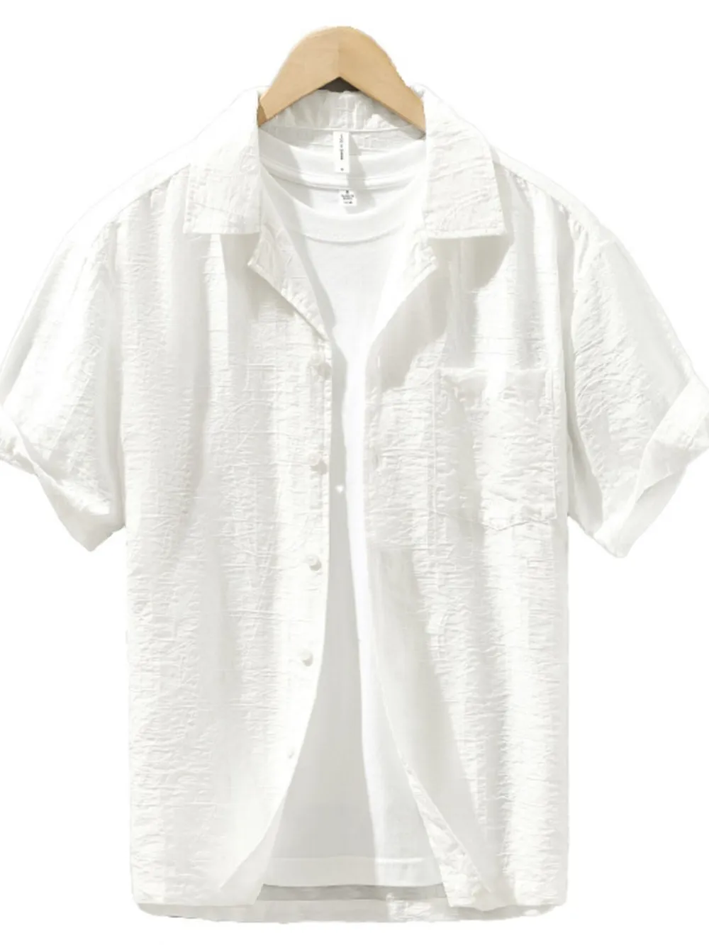 Men's Plus Size Button Up Short Sleeve Shirt, image 4