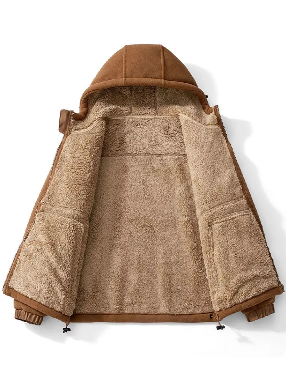Men's Plus Size Warm Fleece Lined Zip-Up Hoodie, image 3