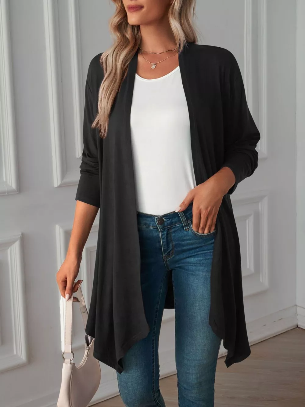Lightweight Open Front Cardigan, image 18