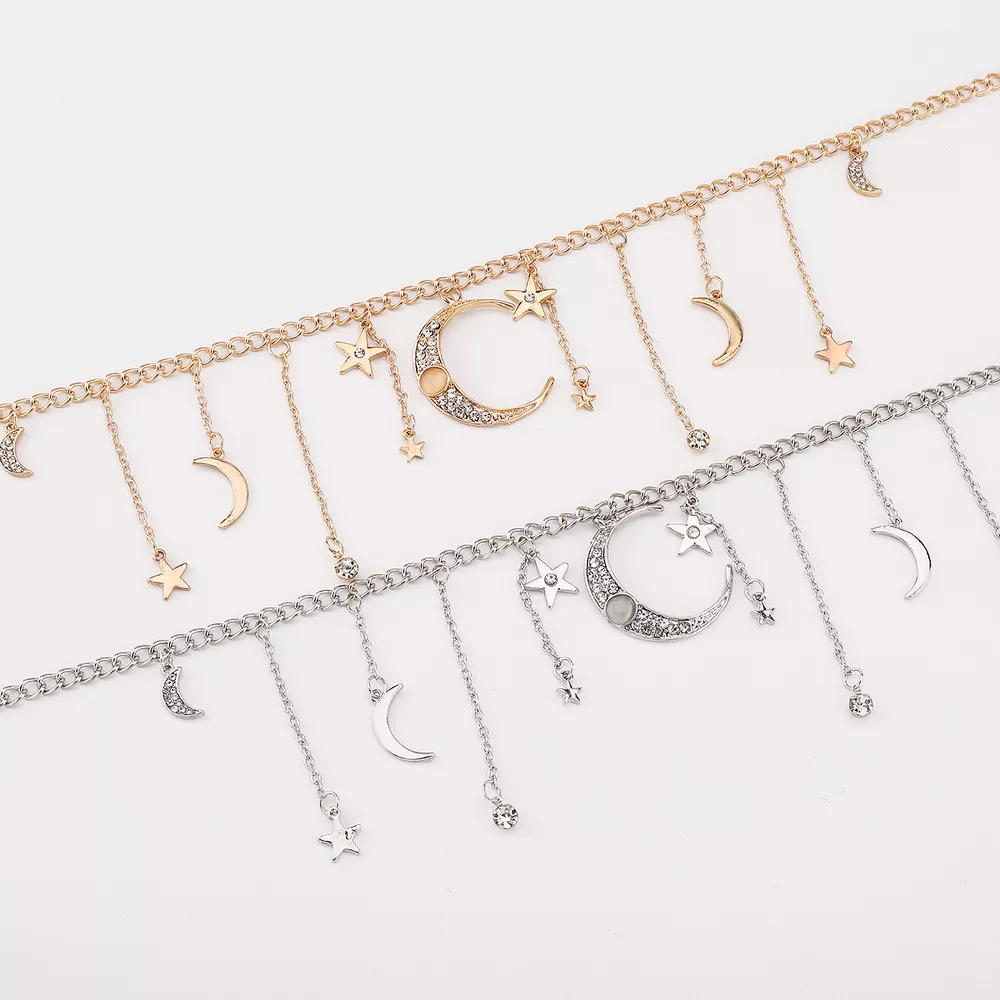 Moon & Star Charm Necklace, image 6