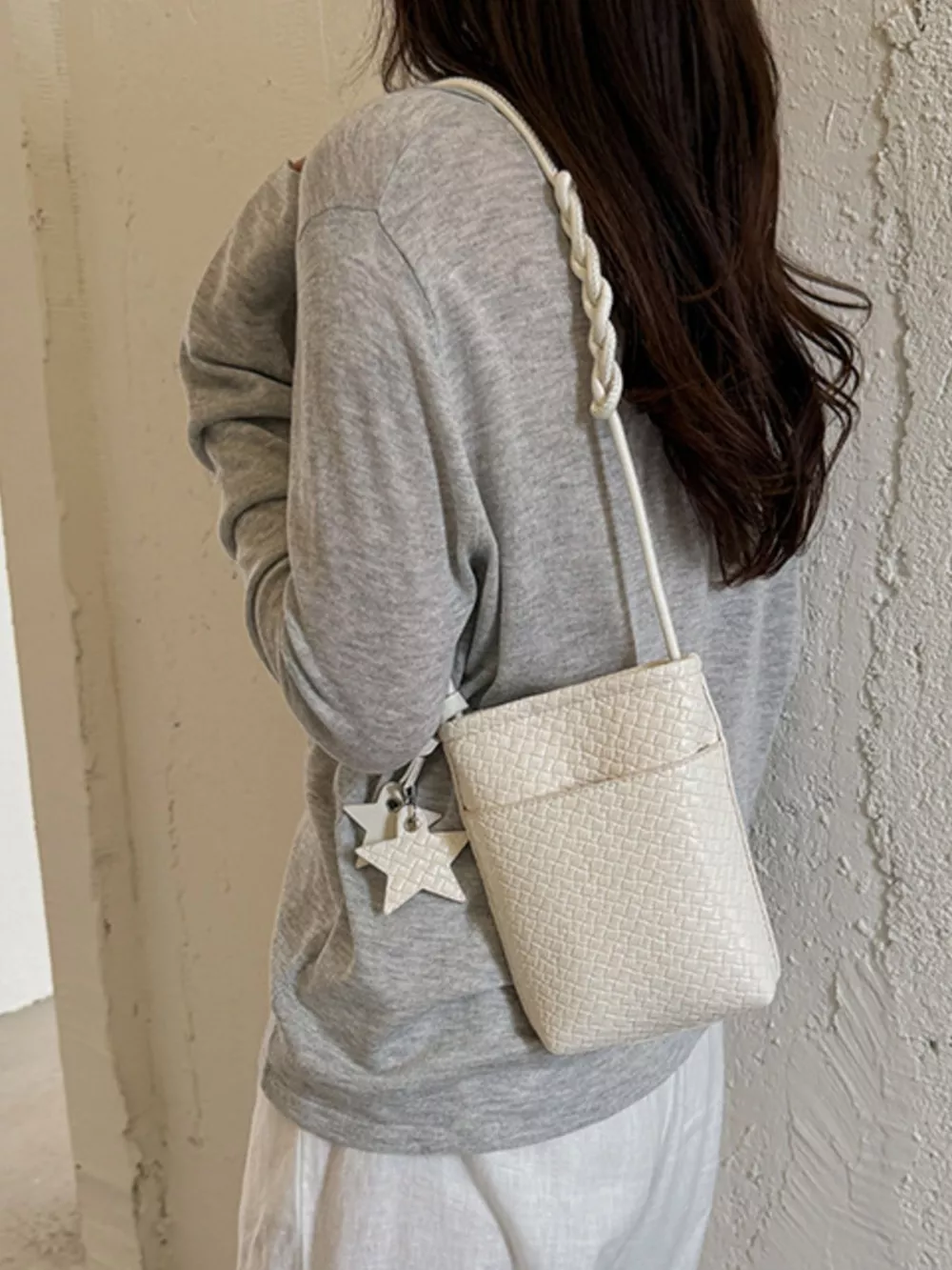 Woven Texture Crossbody Bag, image 9