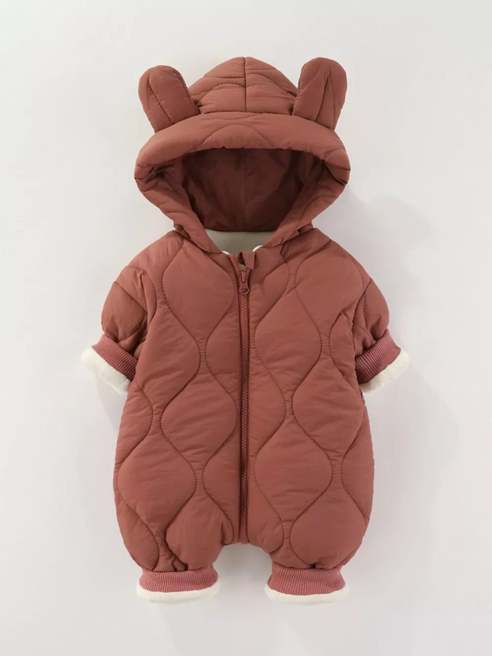 Children's Zip Front Hooded Padded One-Piece, image 10