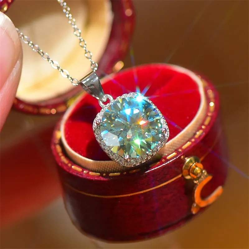 5 Carat Moissanite 925 Sterling Silver Pendant Necklace, image 6