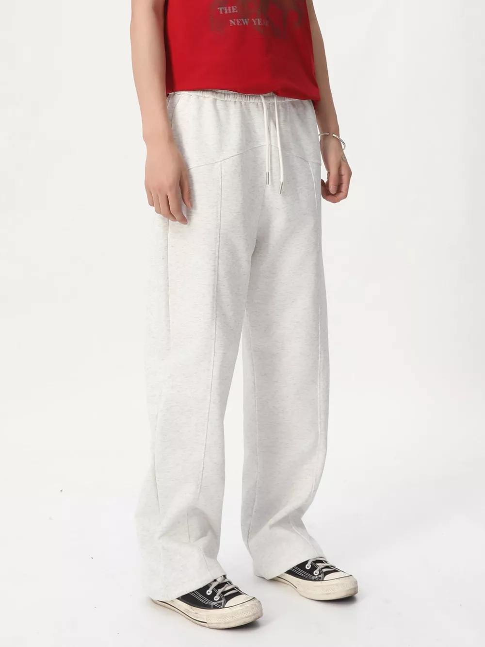 Men's Wide Leg Drawstring Pants, image 8