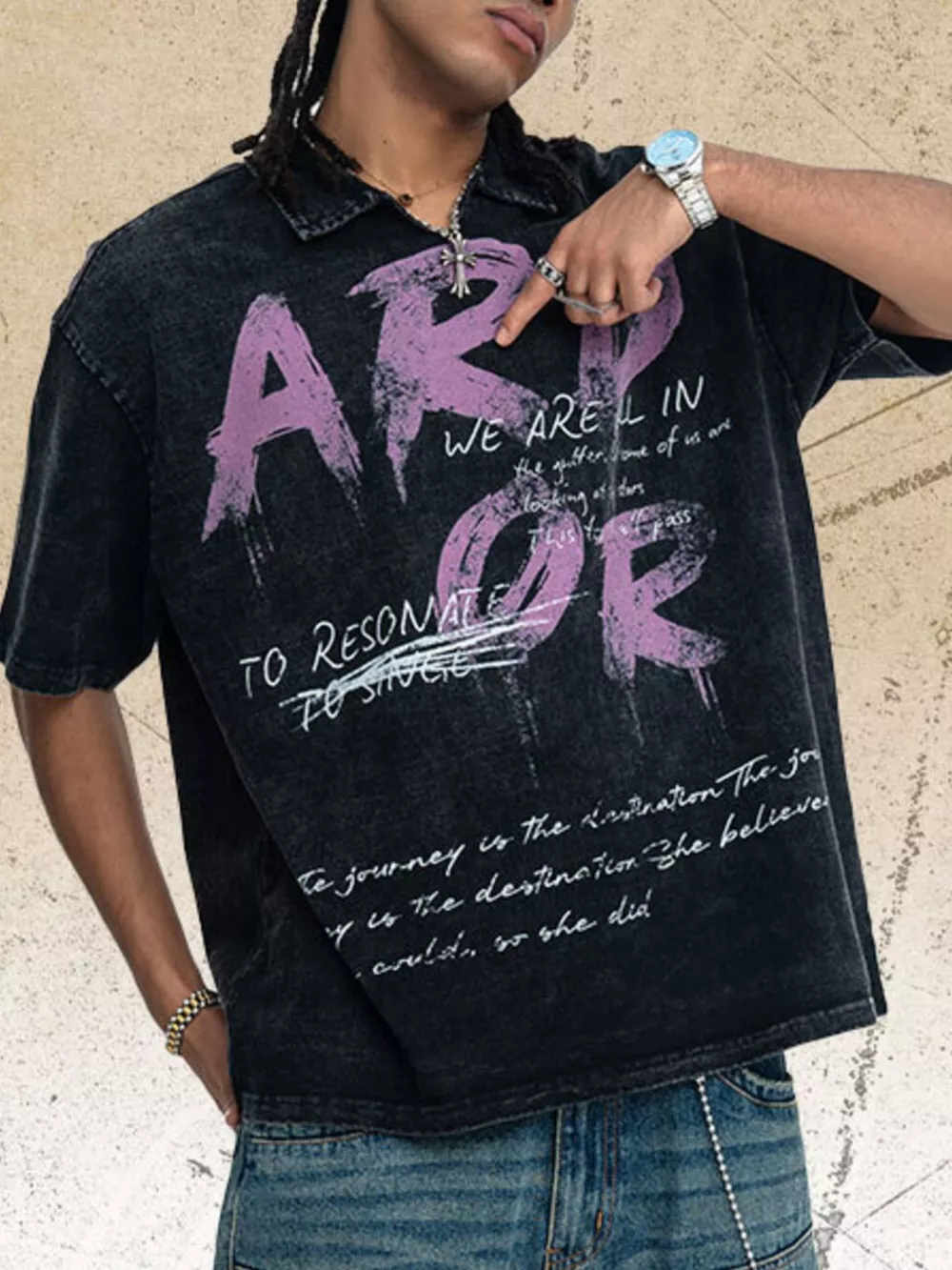 Men's Vintage Washed Graphic T-Shirt, image 2