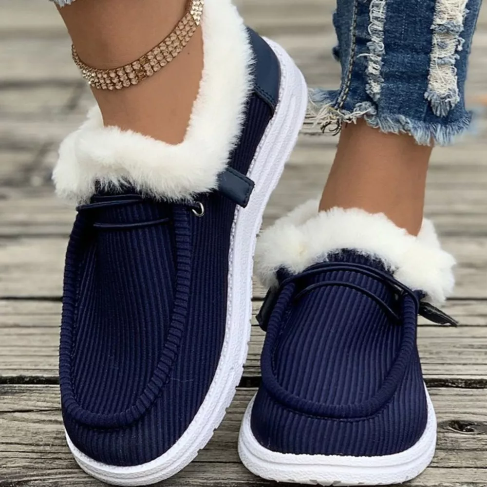 Cozy Plush-Lined Flats Slip-Ons, image 13