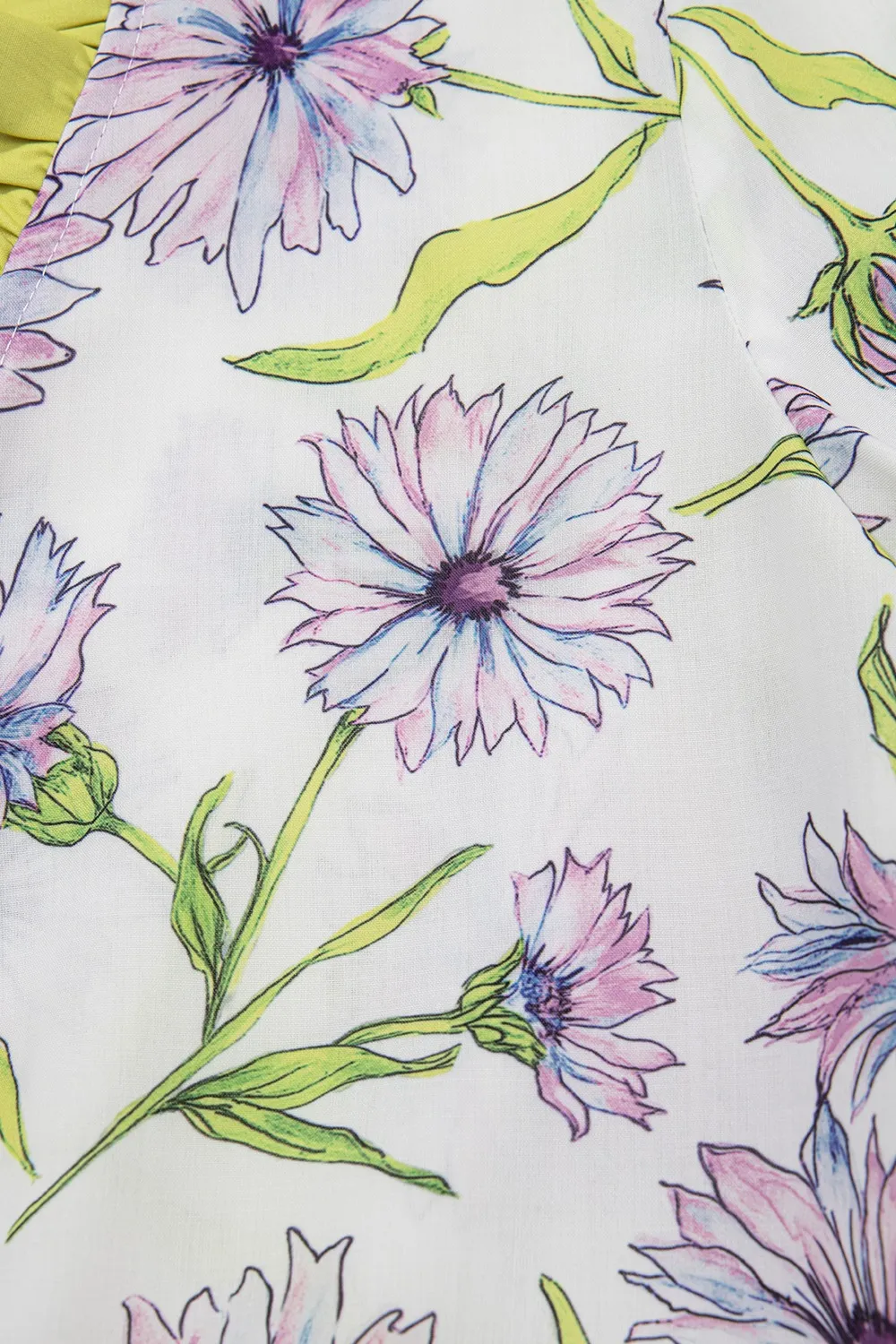 Floral Print Flounce Sleeve Peplum Blouse, image 4