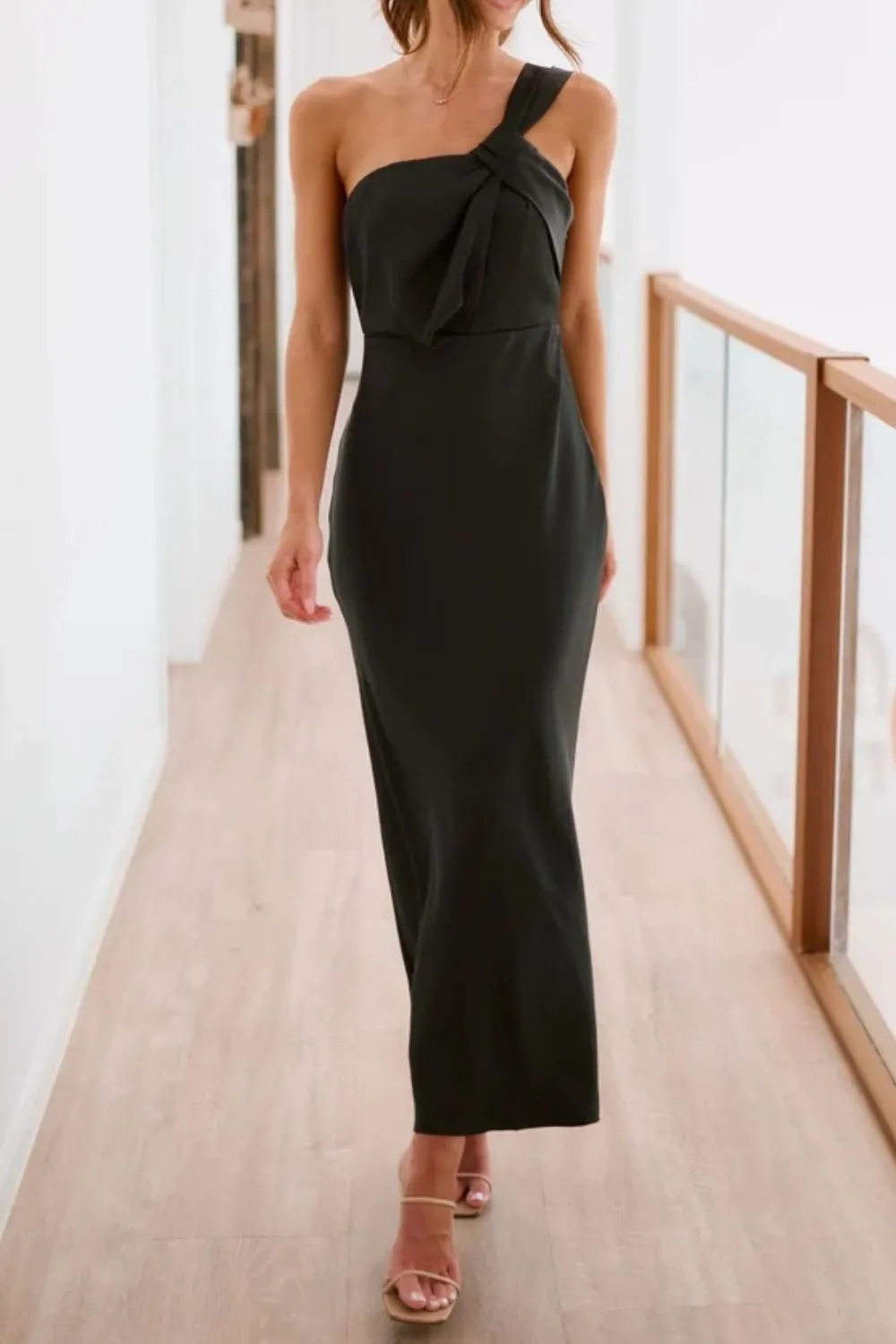 Single Shoulder Sleeveless Maxi Dress, image 5