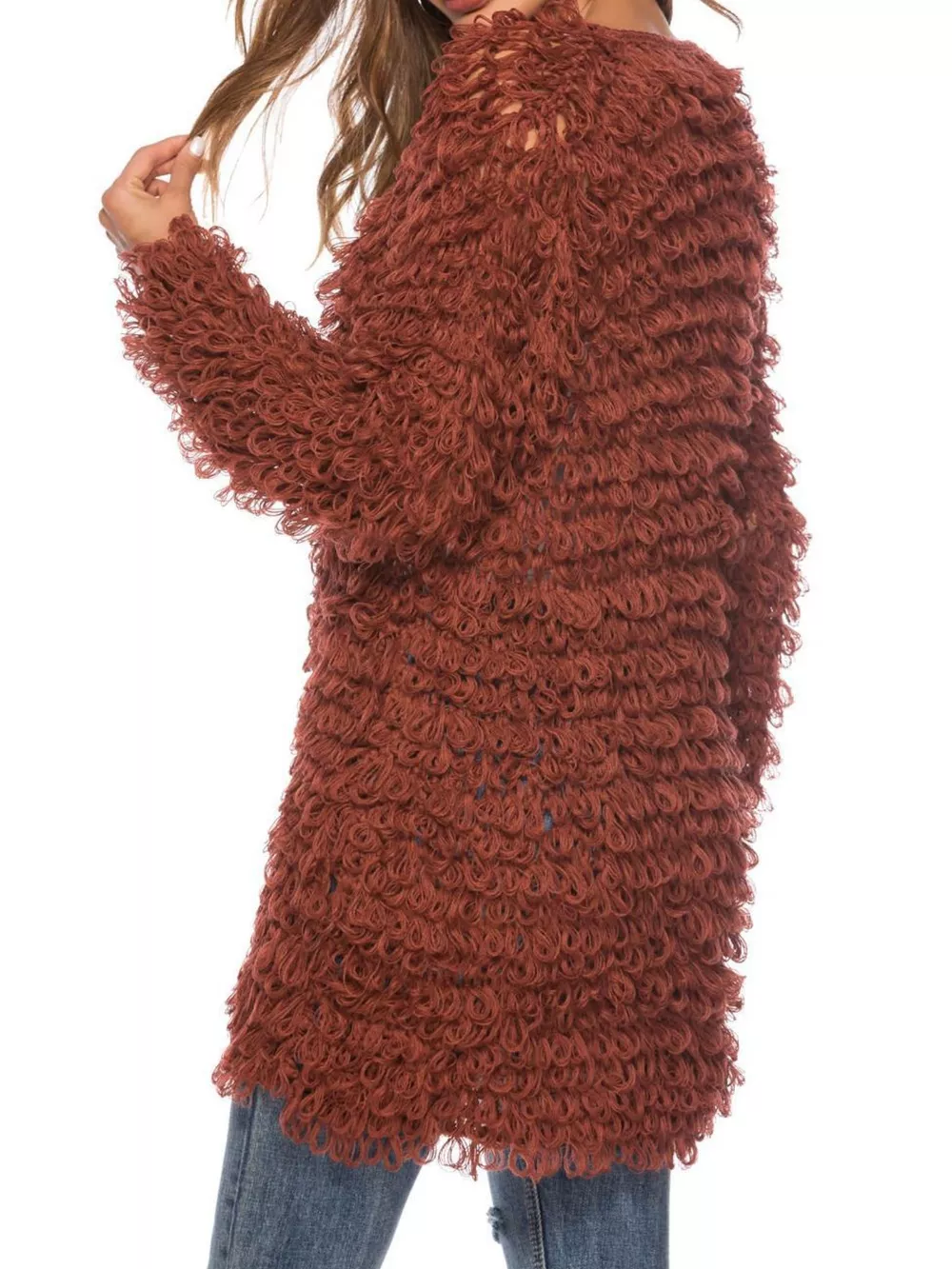 Textured Knit Button Up Cardigan, image 5