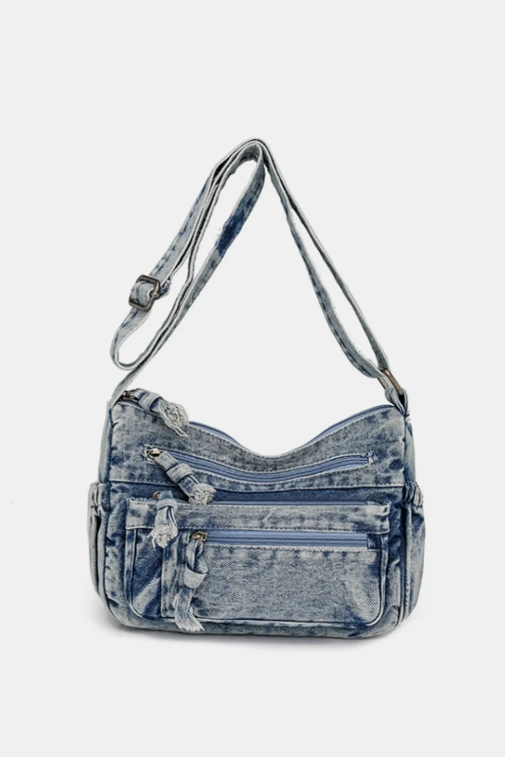 Adjustable Strap Denim Crossbody Bag, image 6