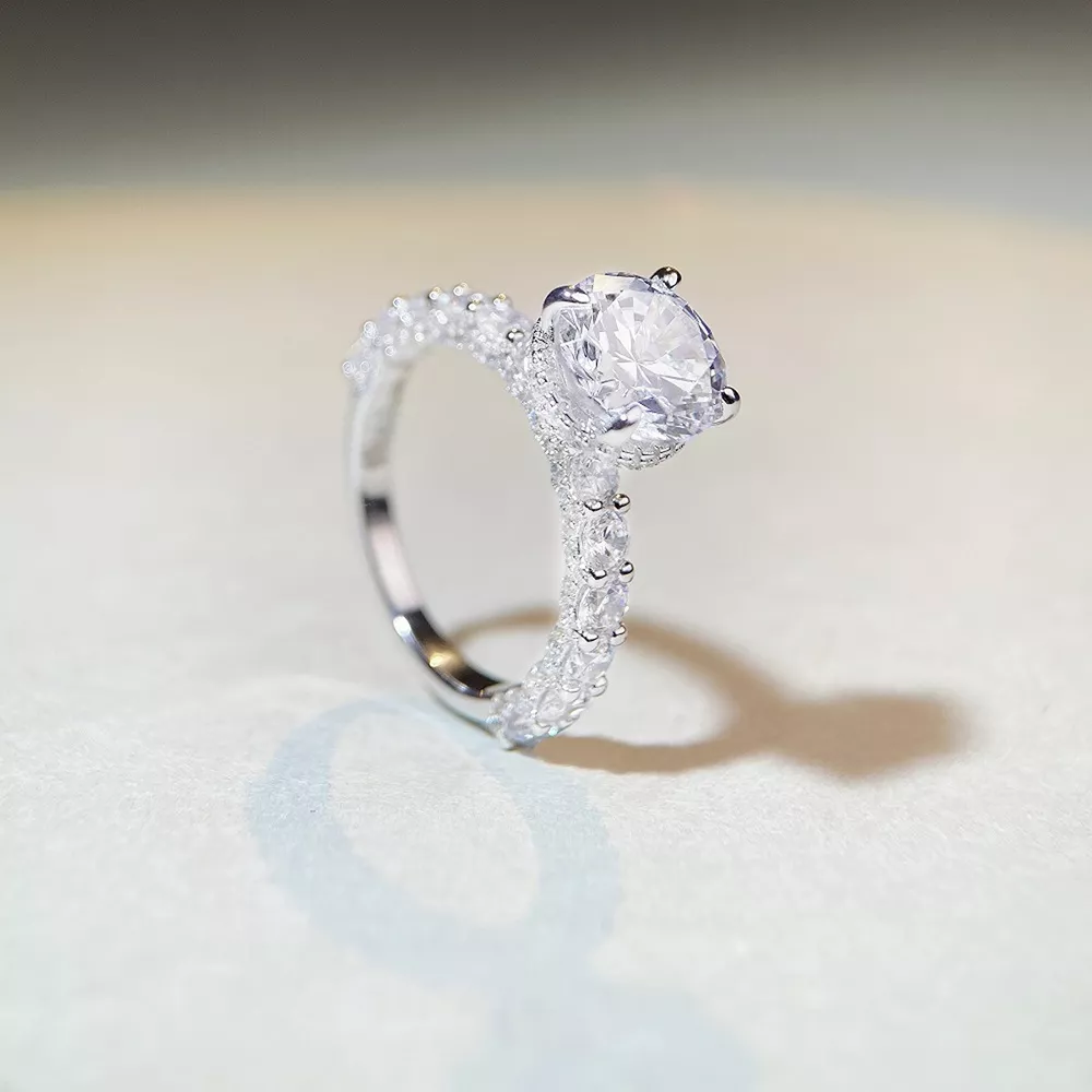 3 Carat 925 Sterling Silver Moissanite Ring, image 9
