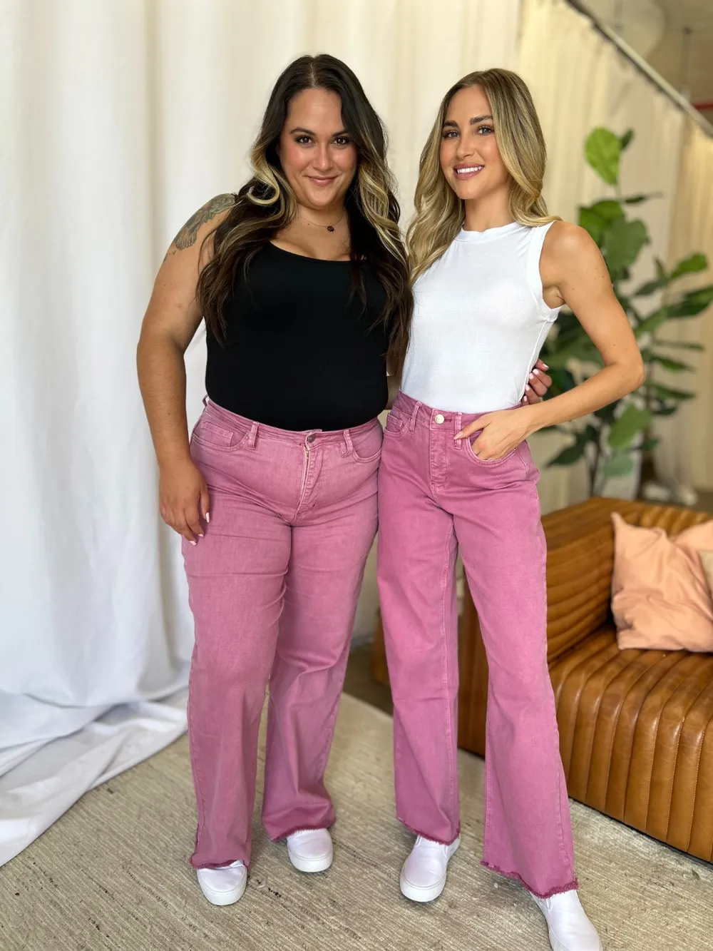 Full Size High Rise Garment Dye Wide Leg Jeans, image 13