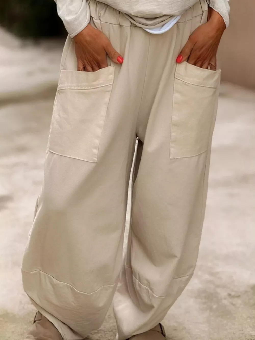 Plus Size Relaxed Fit Casual Pants, image 9