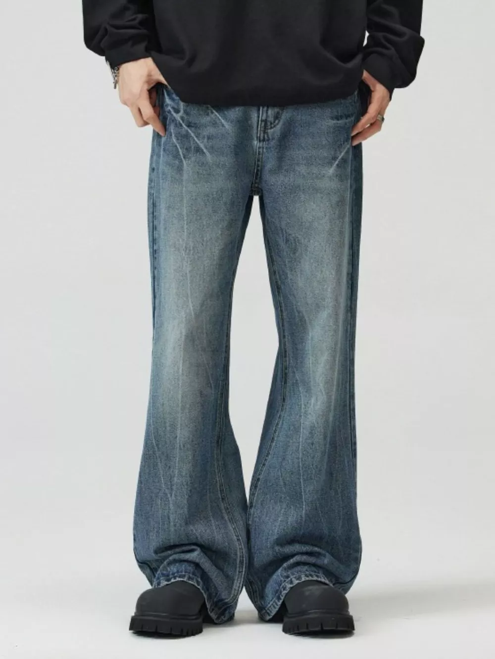 Men's Full Size Wide Leg Jeans Plus Size, image 2