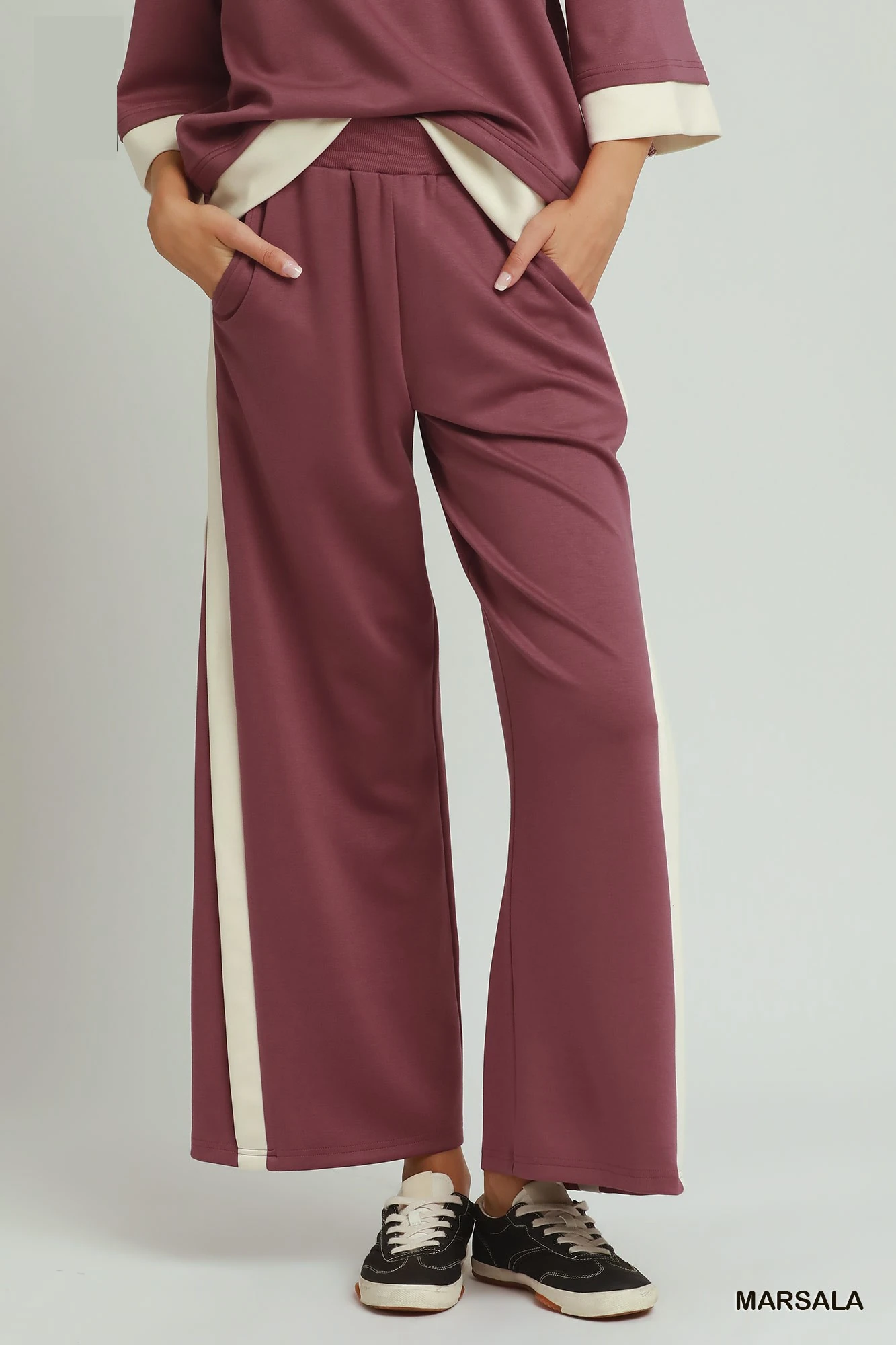 Colorblock Side Stripe Straight Pants
