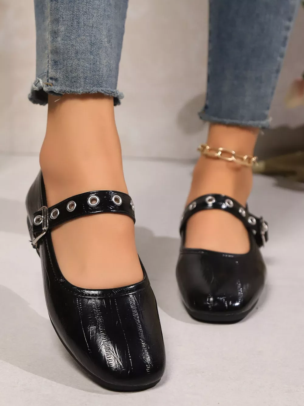 Round Toe Mary Jane Loafers, image 5