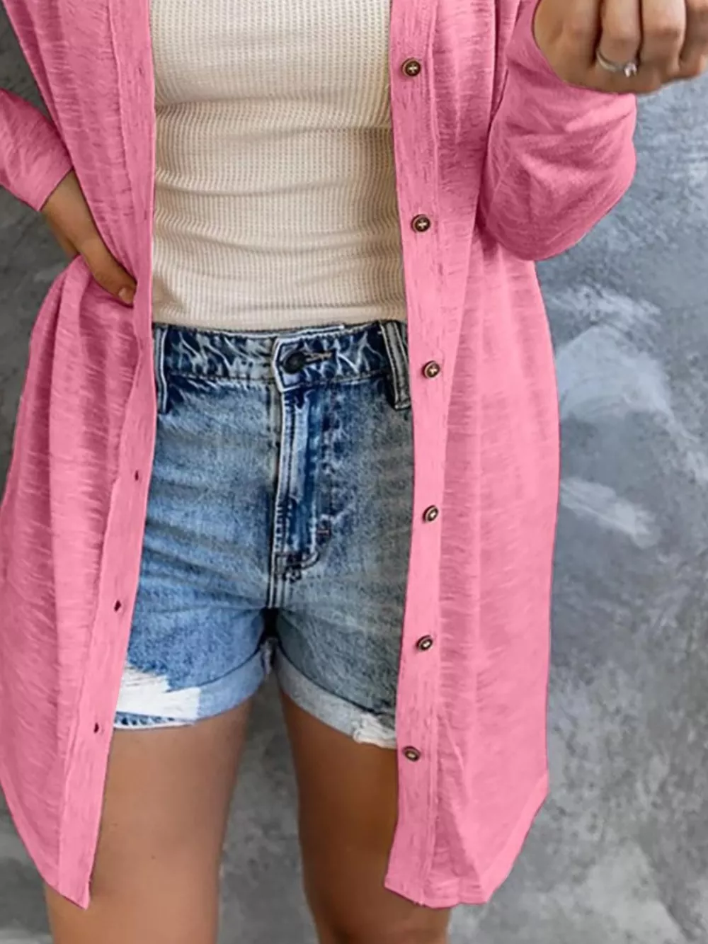 Lightweight Button-Down Cardigan, image 3