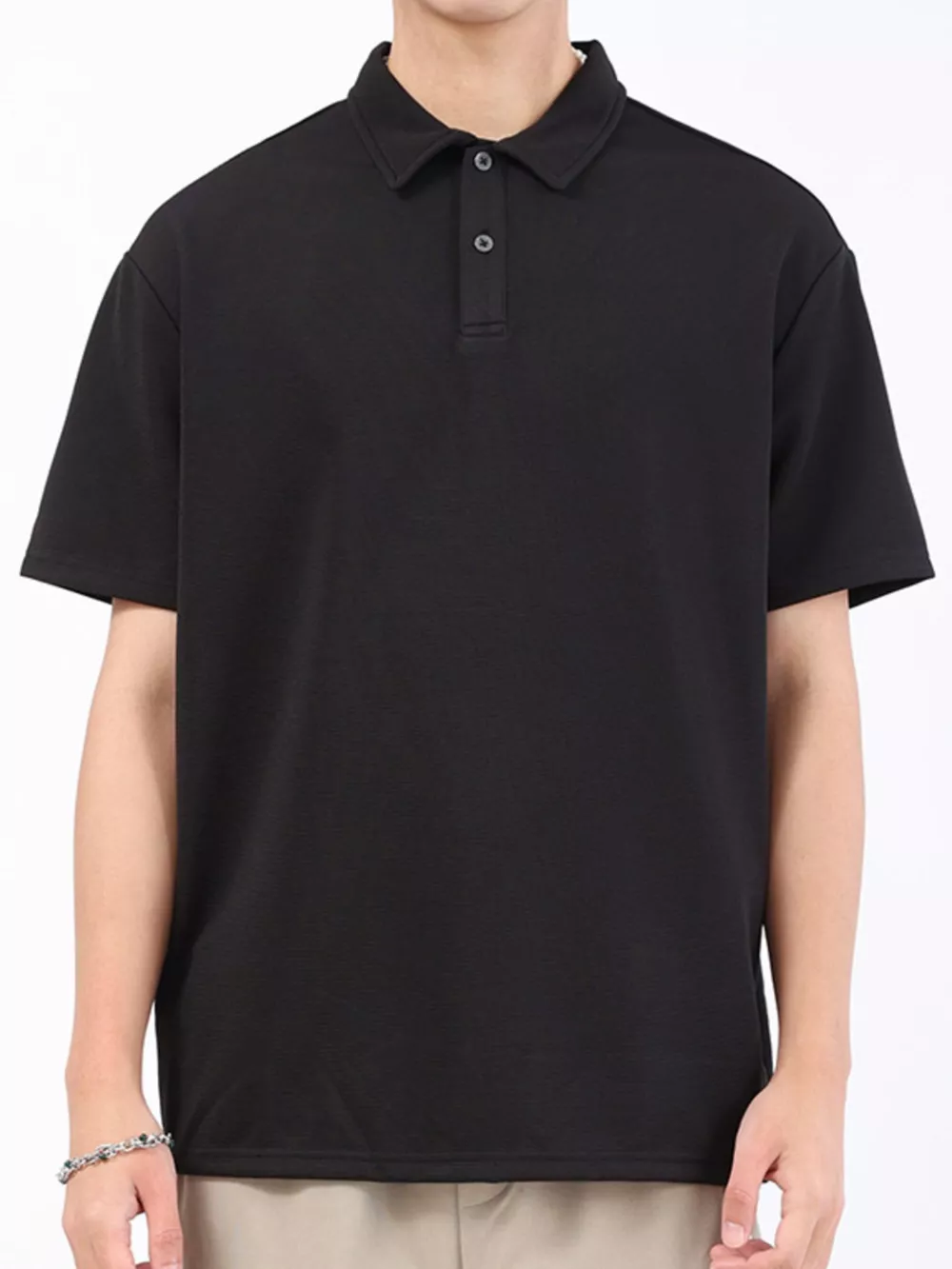 Men's Plus Size Textured Breathable Performance Polo
