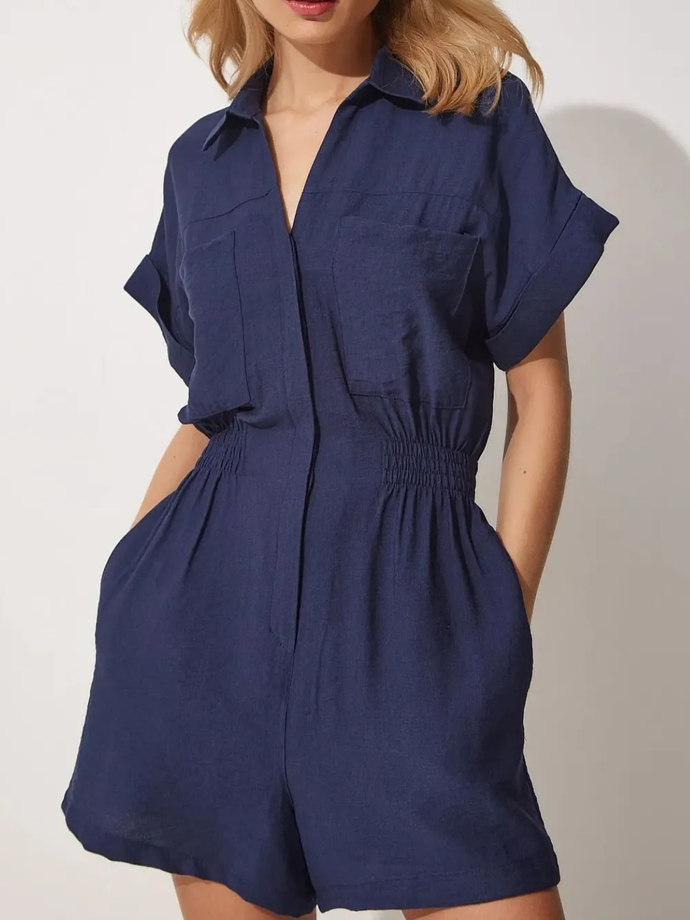 Johnny Collar Short Sleeve Romper, image 5