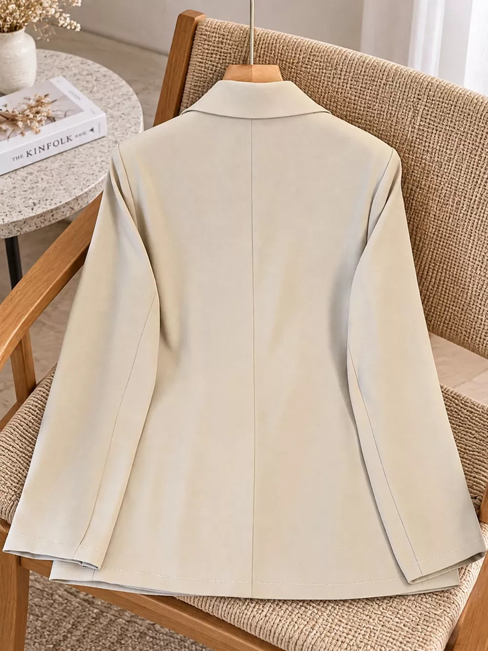 Chinese-Style Knot Lapel Collar Blazer, image 2