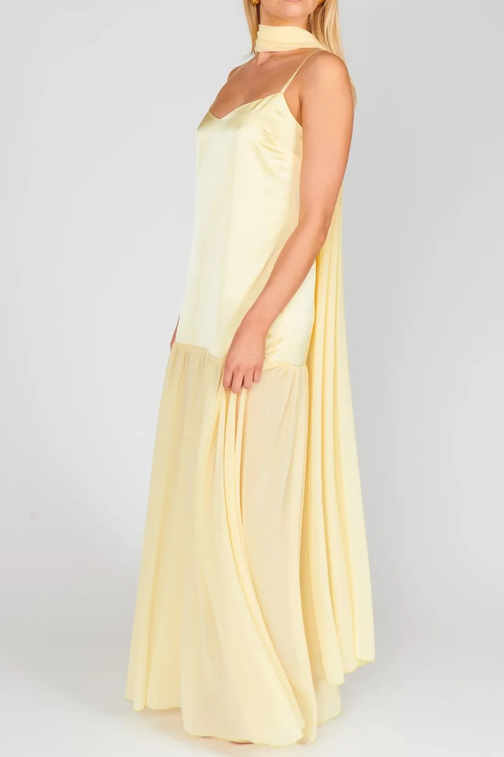 Adjustable Strap Maxi Cami Dress with Scarf, image 15