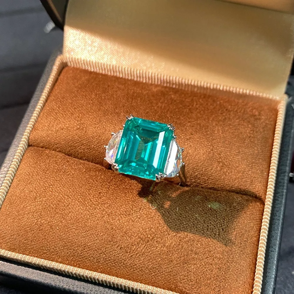 925 Sterling Silver Zircon Geometric Ring, image 2