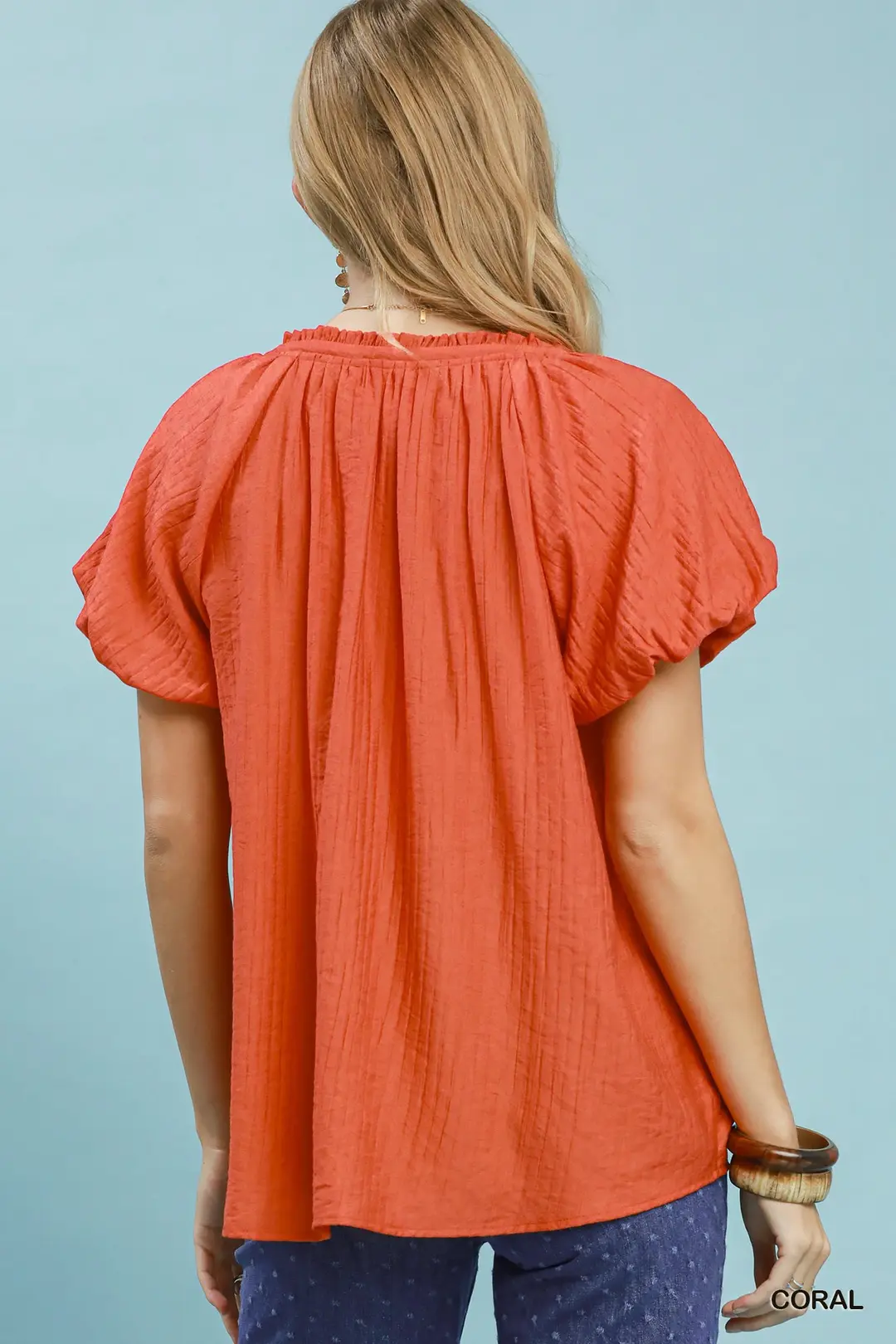 Gathered V-Neck Top, image 3