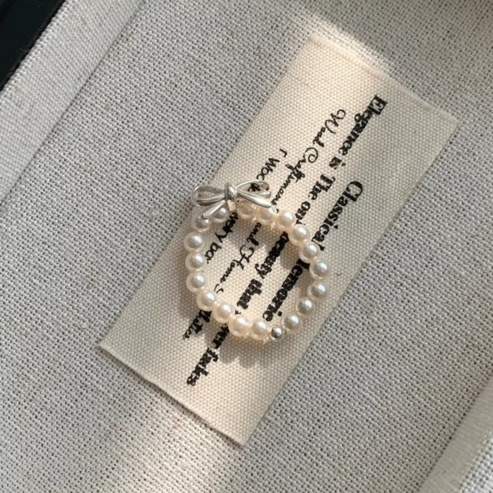 Bow Pearl Beaded Ring