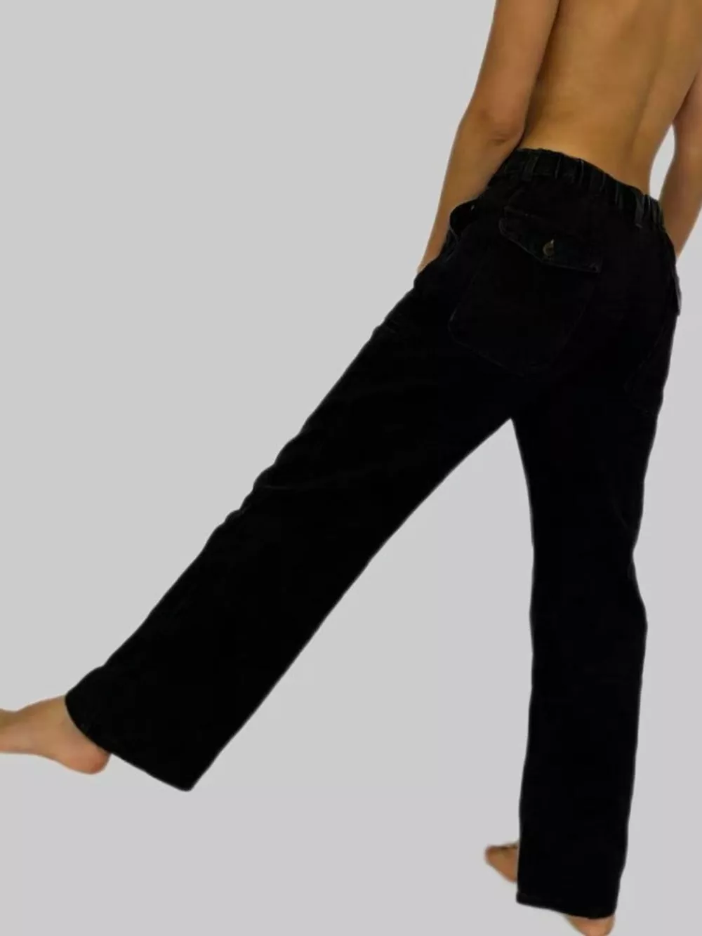 Wide Leg Contrast Stitching Jeans, image 6