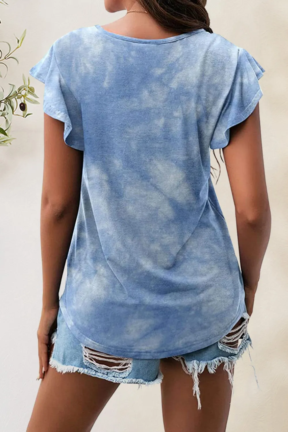 Printed Round Neck Short Sleeve T-Shirt, image 9
