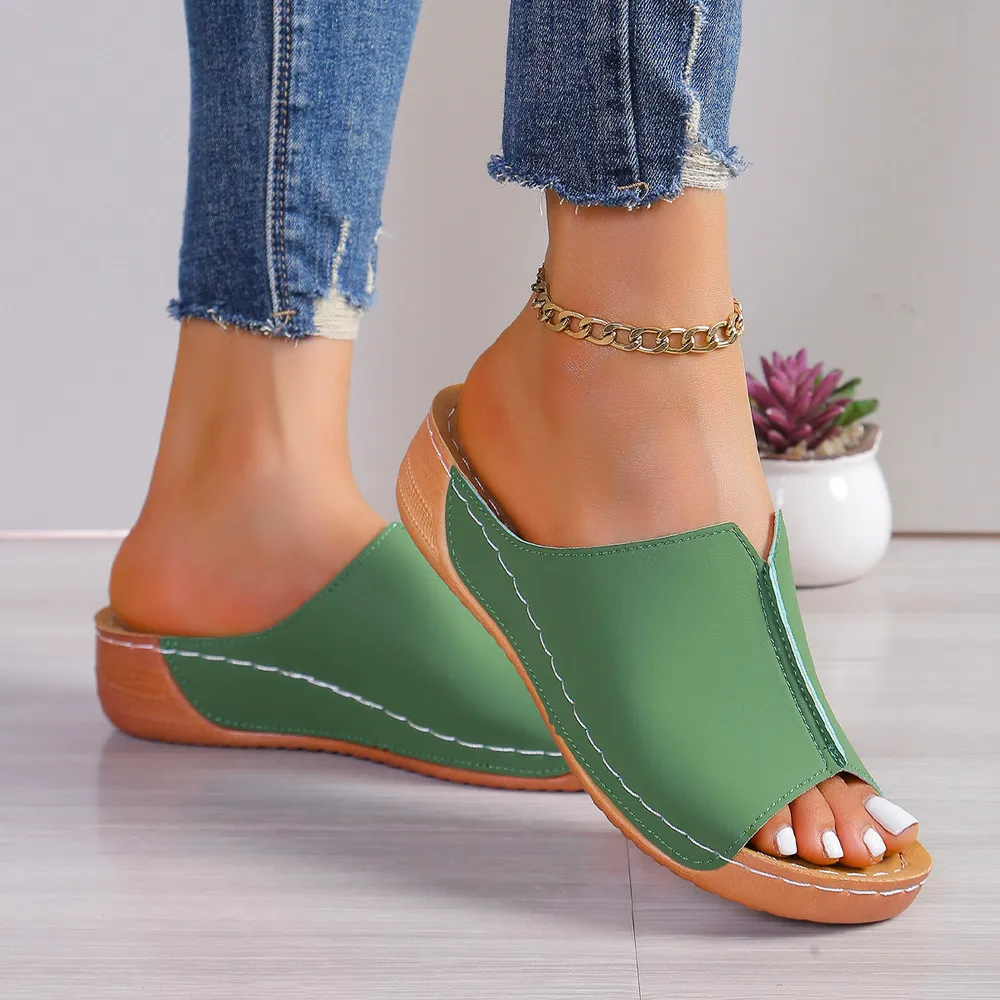 Open Toe Wedge Sandals, image 2