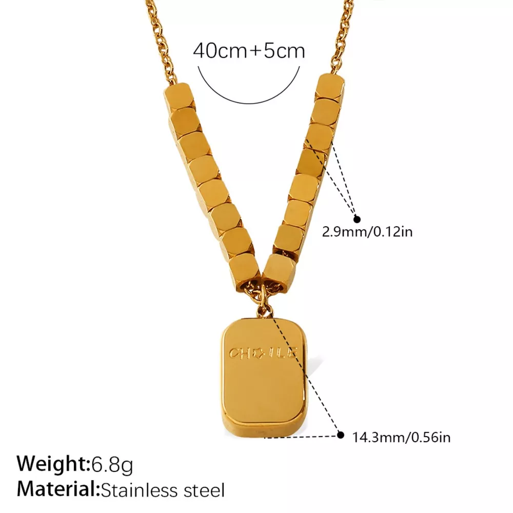 18K Gold-Plated Pendant Necklace, image 9