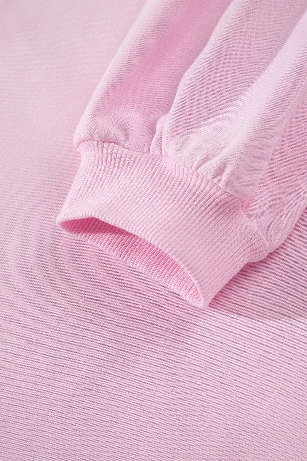 Solid Color Raw Seam Lace Detail Loose Casual Sweatshirt, image 8