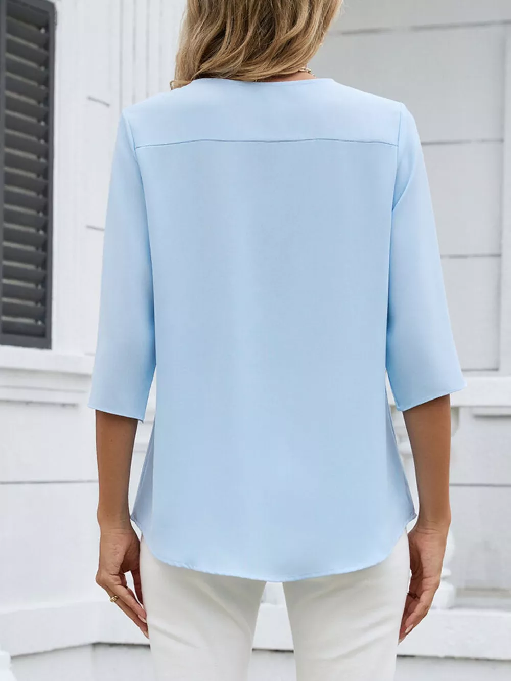 V-Neck 3/4 Sleeve Blouse, image 15