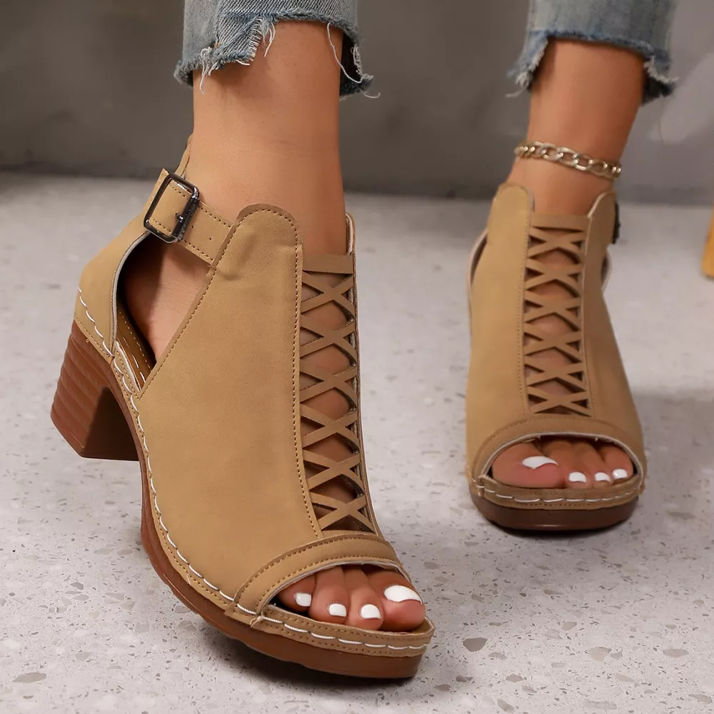 Open Toe Block Heels Sandals, image 12