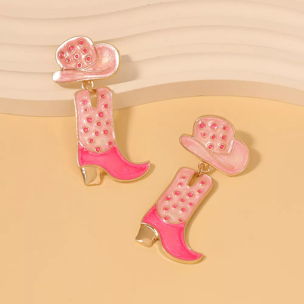 Cowgirl Boot and Hat Dangle Earrings, image 5