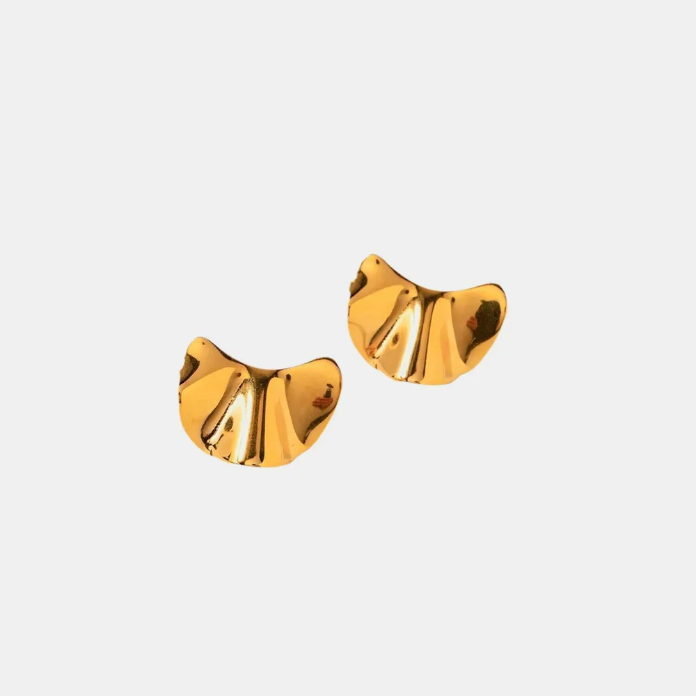 Irregular 18K Gold-Plated Earrings, image 2