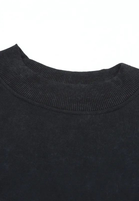 Mock Neck Dropped Shoulder Sweatshirt, image 17