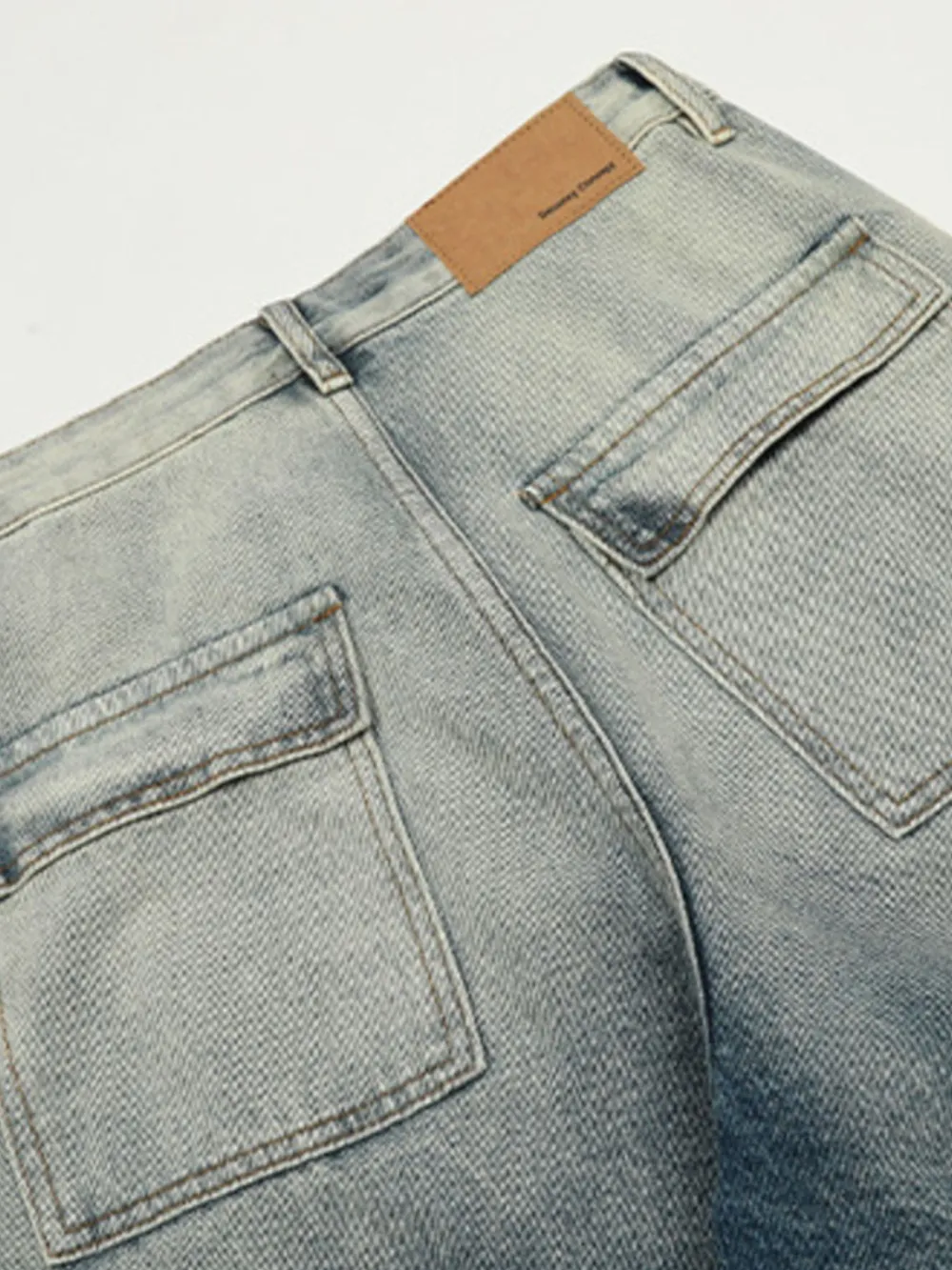 Men's Washed Wide Leg Baggy Jeans, image 6