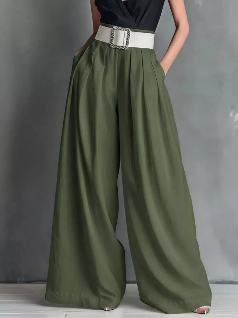 High-Waisted Wide-Leg Pants, image 3