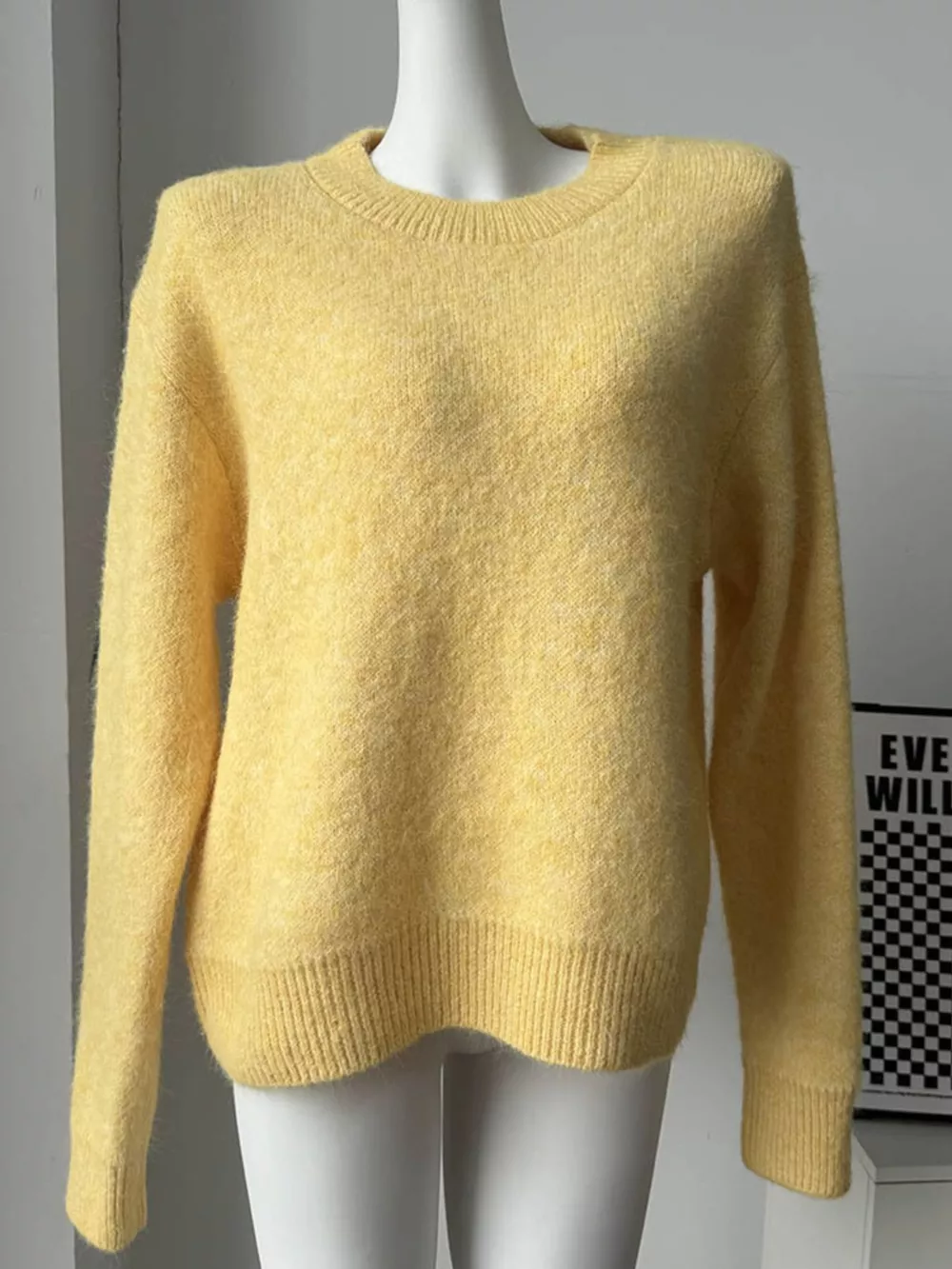 Round Neck Dropped Shoulder Sweater, image 7