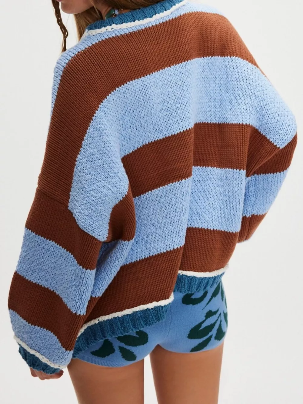 Color Block Round Neck Sweater, image 12