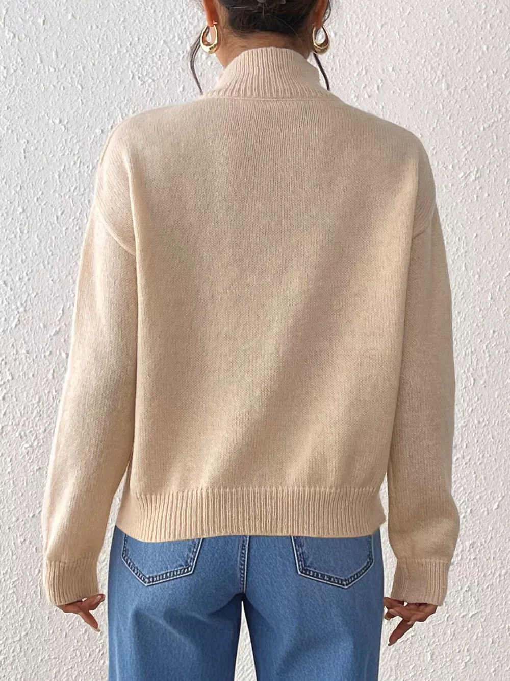 Center Seam Detail Turtleneck Sweater, image 12