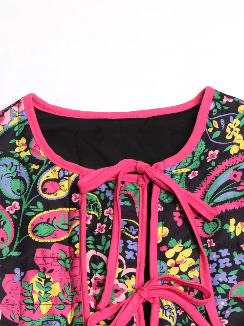Tied Printed Long Sleeve Jacket, image 6
