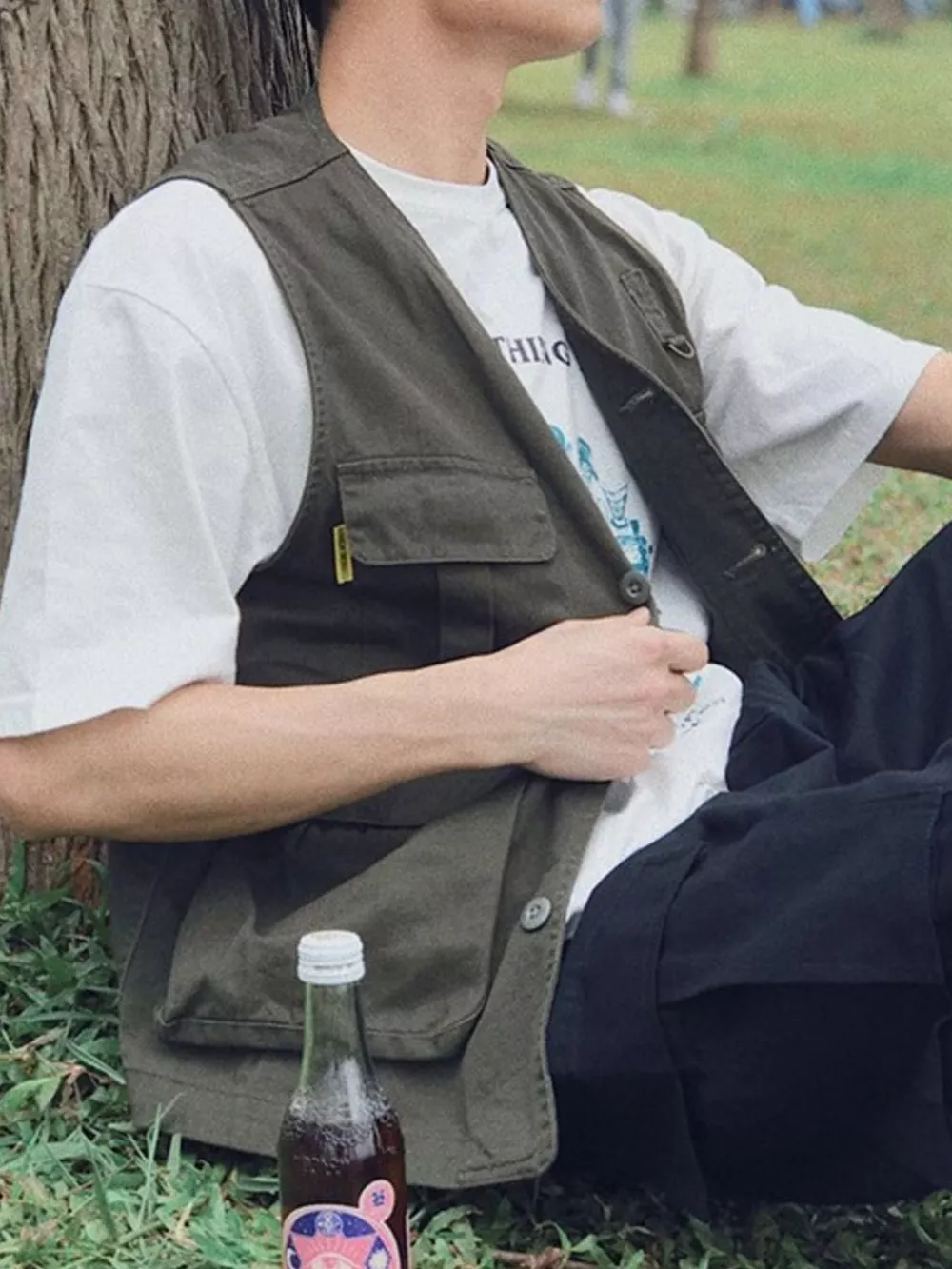 Men's Multi-Pocket Cargo Vest, image 3