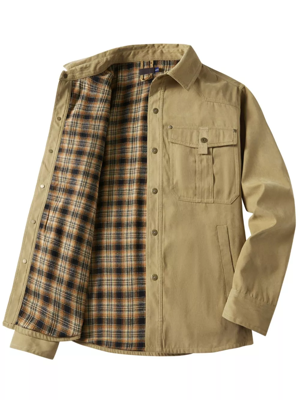 Men's Snap Down Long Sleeve Jacket, image 5