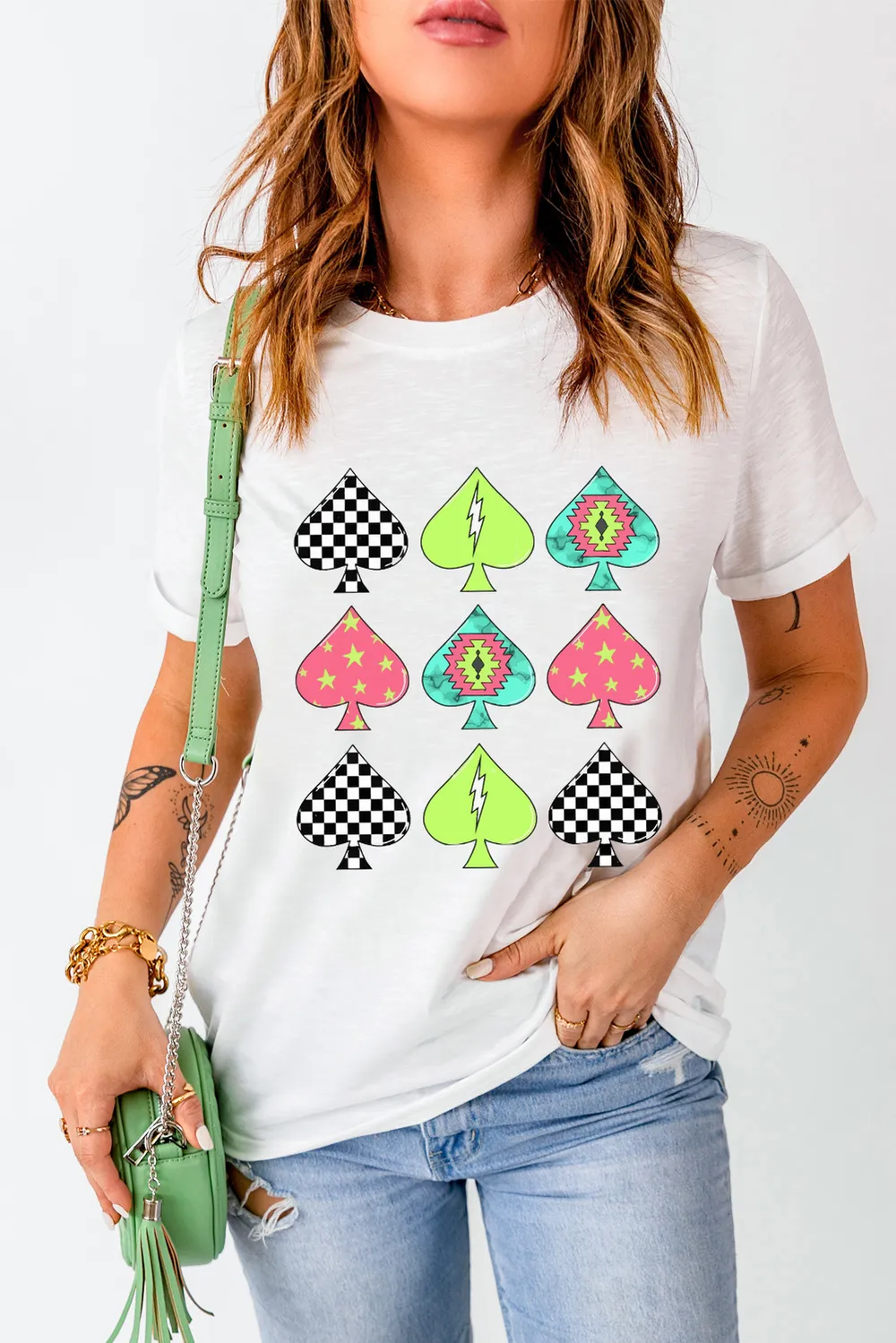 Graphic Round Neck Short Sleeve T-Shirt, image 4
