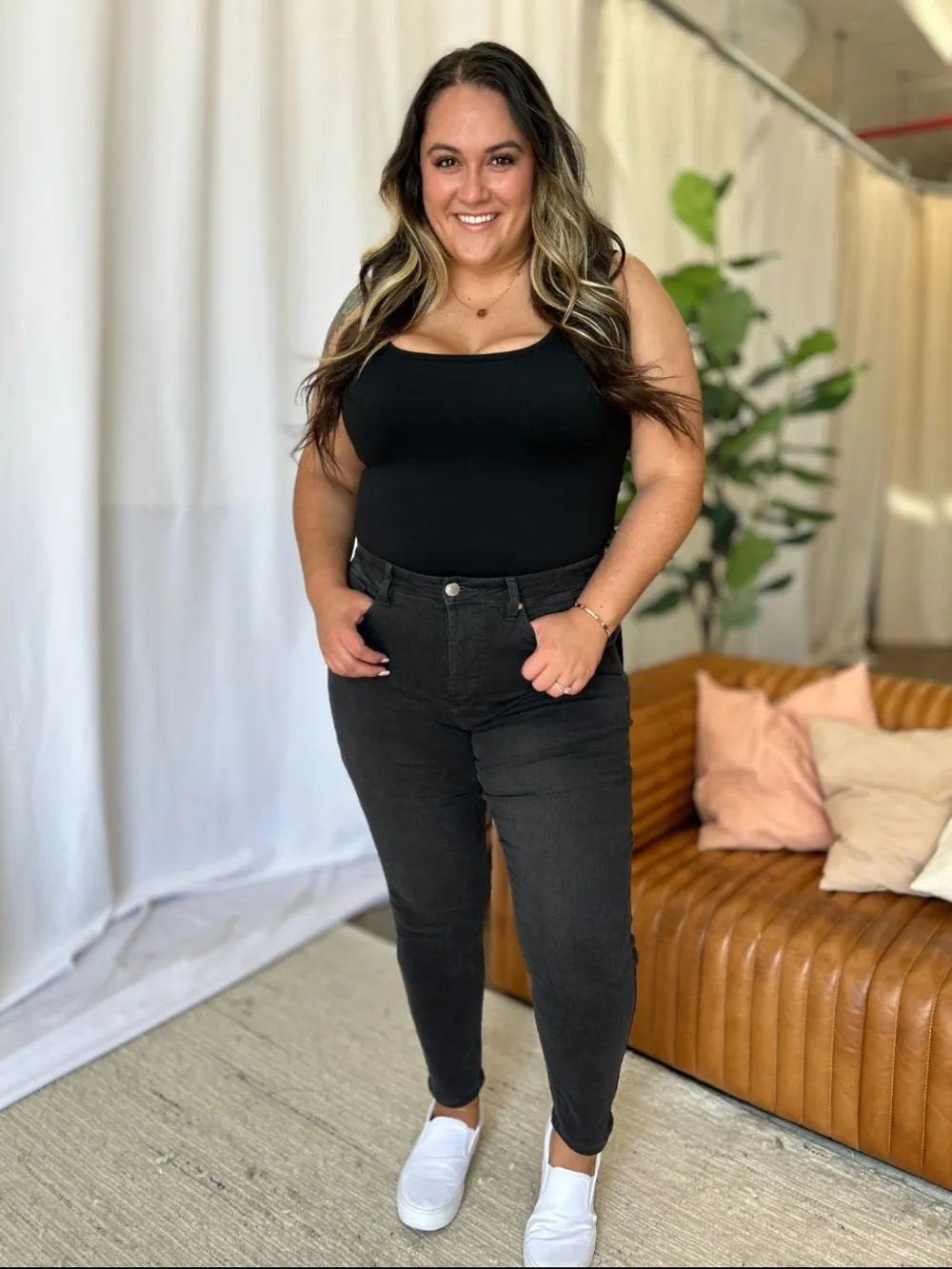 Full Size High Rise Tummy Control Skinny Jeans, image 19