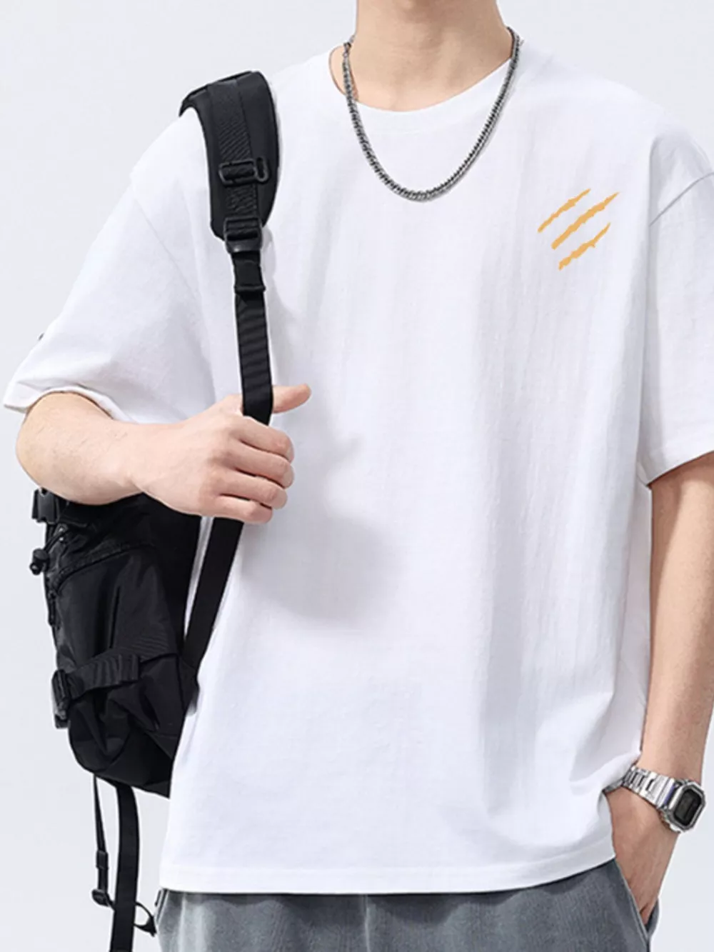 Men's Full Size Round Neck Short Sleeve T-Shirt Plus Size, image 8