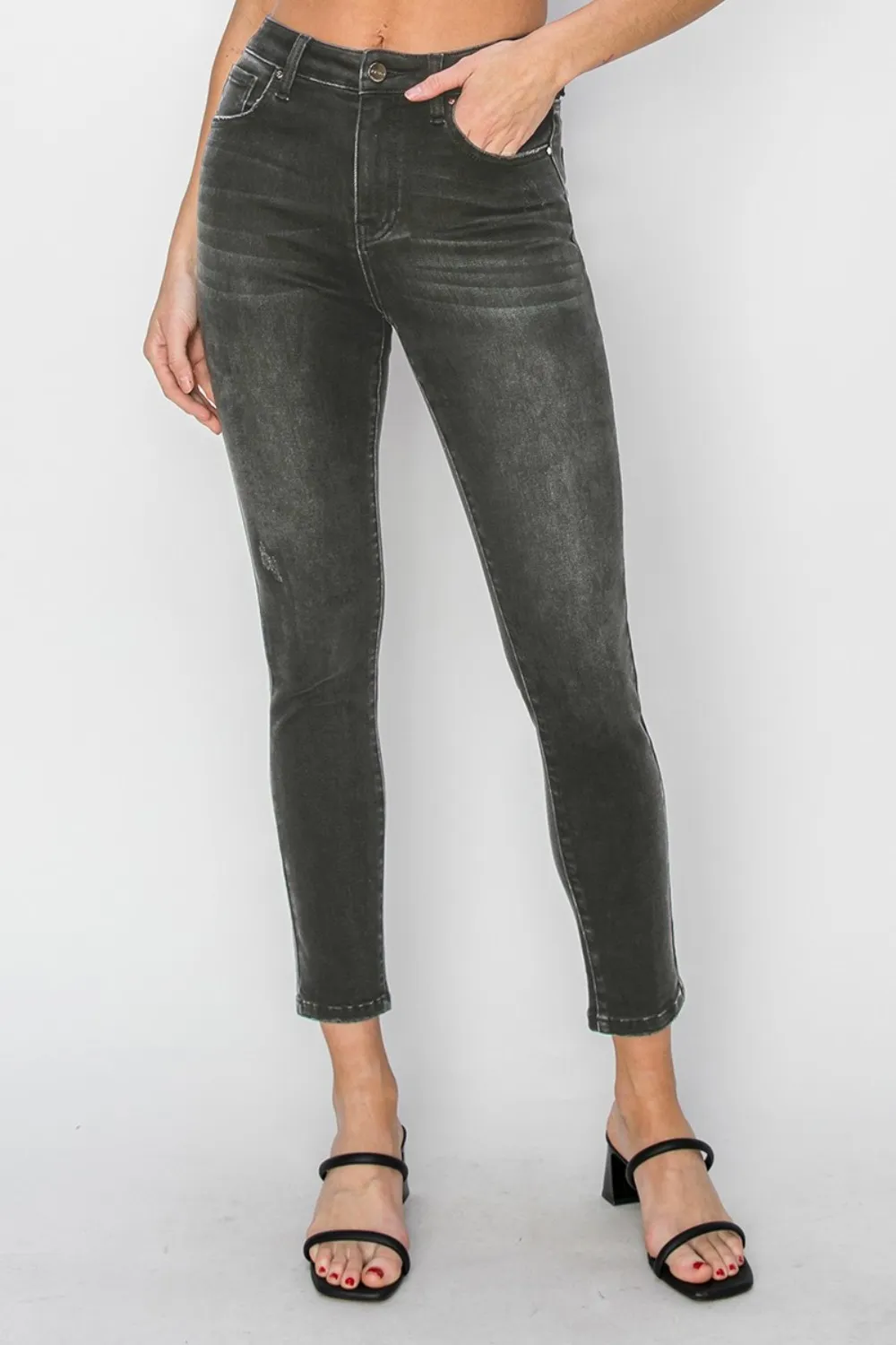 Full Size High Rise Ankle Skinny Jeans, image 5